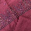 3-Piece Unstitched - Heavy Embroidered Suit with Velvet Shawl - Light Khaddar
