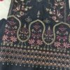 3-Piece Unstitched - Heavy Embroidered Suit with Velvet Shawl - Light Khaddar