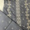 3-Piece Unstitched - Heavy Embroidered - Zari Peach Suit With Contrast Shawl