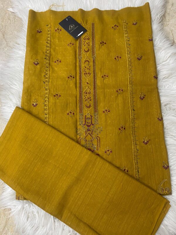 3-piece Unstitched - Luxurious Marina Heavy Embroidered Suit