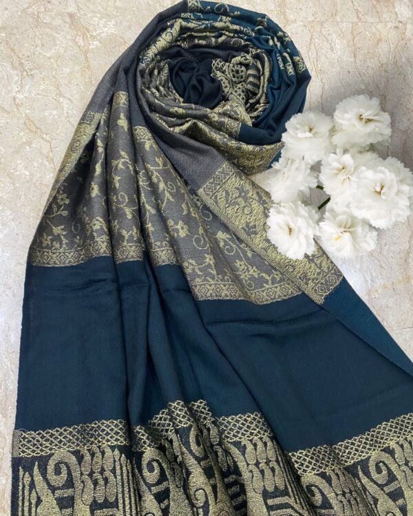 3-Piece Unstitched - Heavy Embroidered - Zari Peach - Image 2