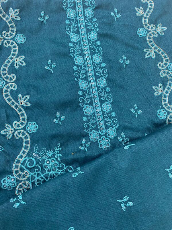 3-Piece Unstitched - Heavy Embroidered - Zari Peach