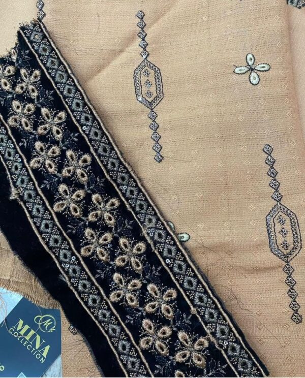Classic 3-Piece Unstitched - Heavy Embroidered - Marina Suit - Image 6