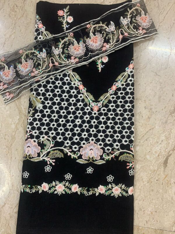 Heavy Embroidered 3-Piece Unstitched- Lawn - Image 3