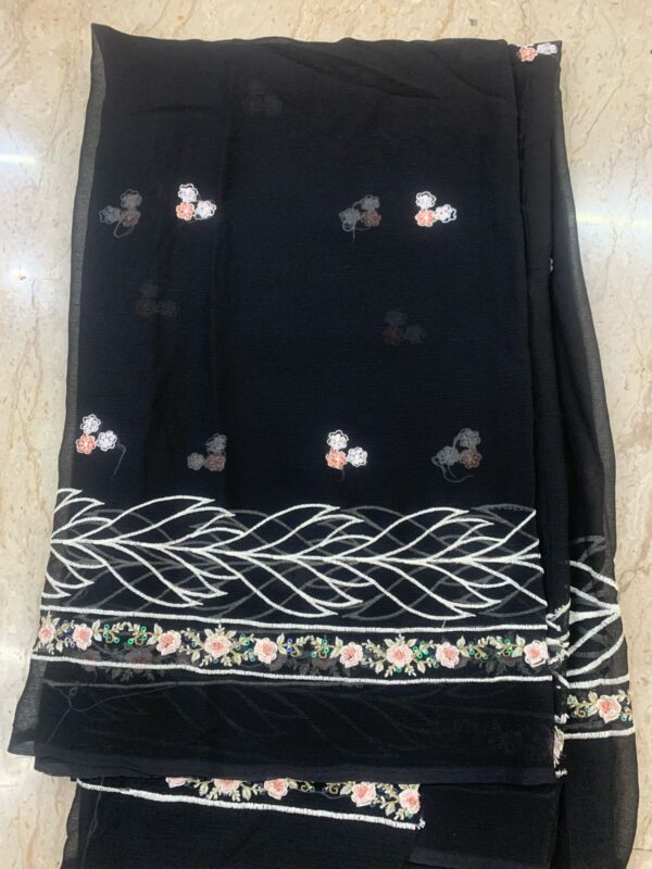 Heavy Embroidered 3-Piece Unstitched- Lawn - Image 5
