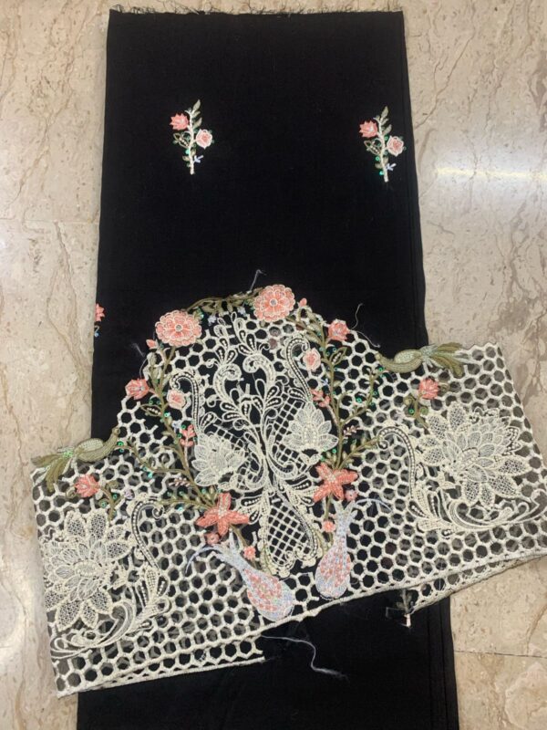 Heavy Embroidered 3-Piece Unstitched- Lawn - Image 6