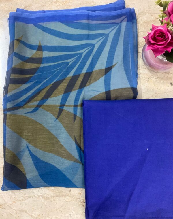 3-Piece Unstithed-Printed Lawn - Image 2