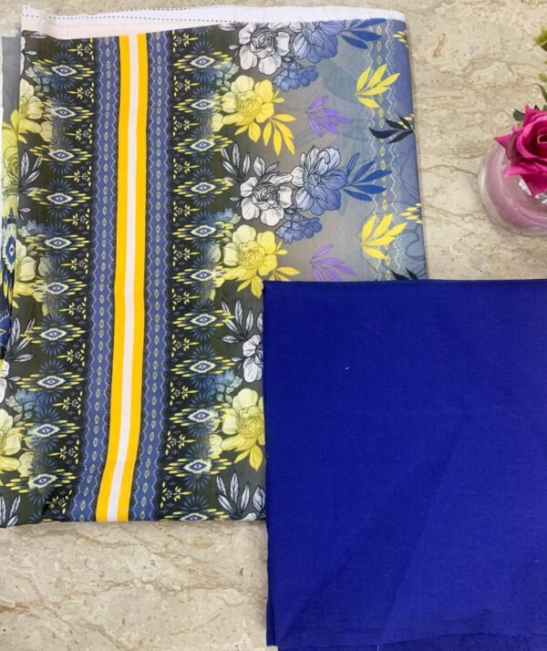3-Piece Unstithed-Printed Lawn - Image 3