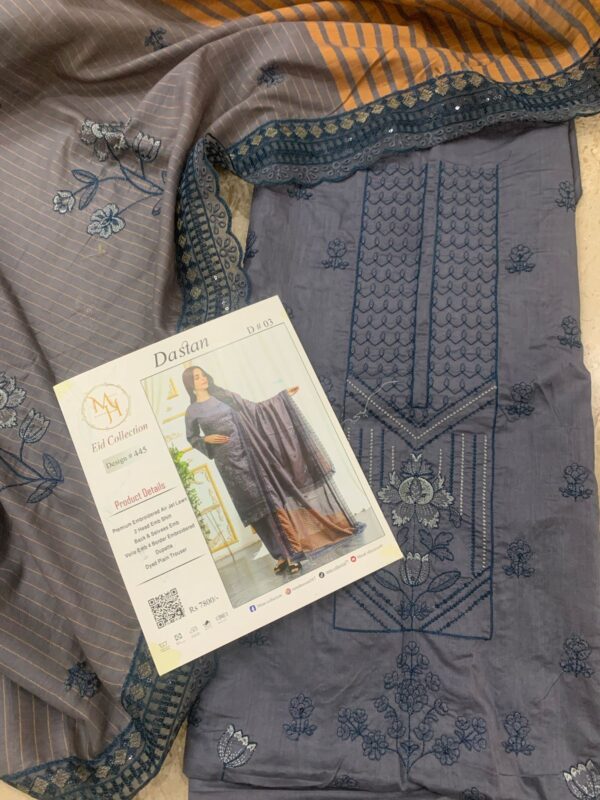 Heavy Embroidered-3 Piece Unstitched-Lawn