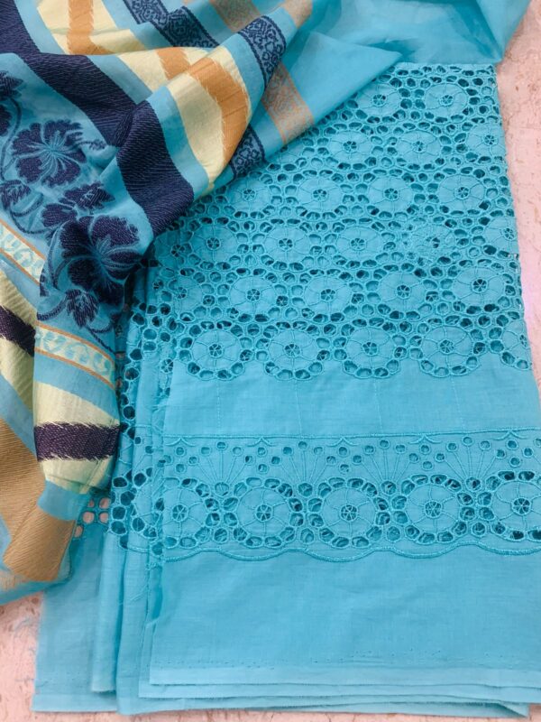 3 Piece Unstitched- Chikankari