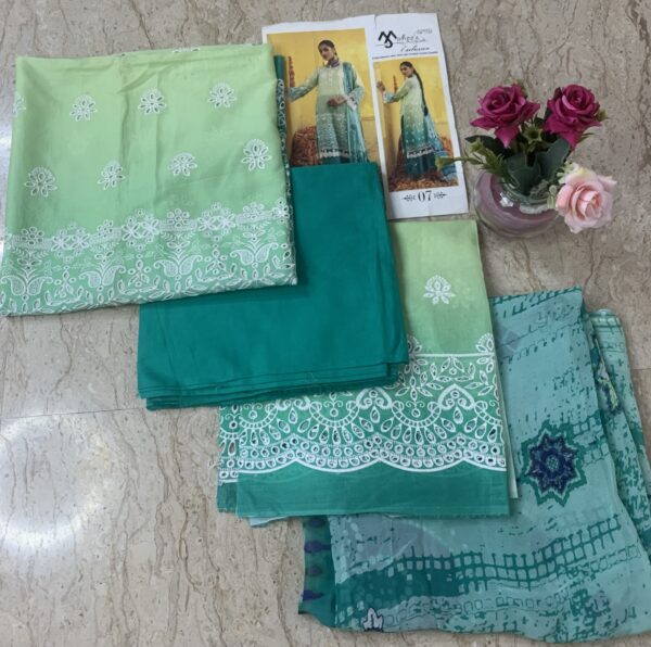 Embroidered-3 Piece Unstitched-Lawn