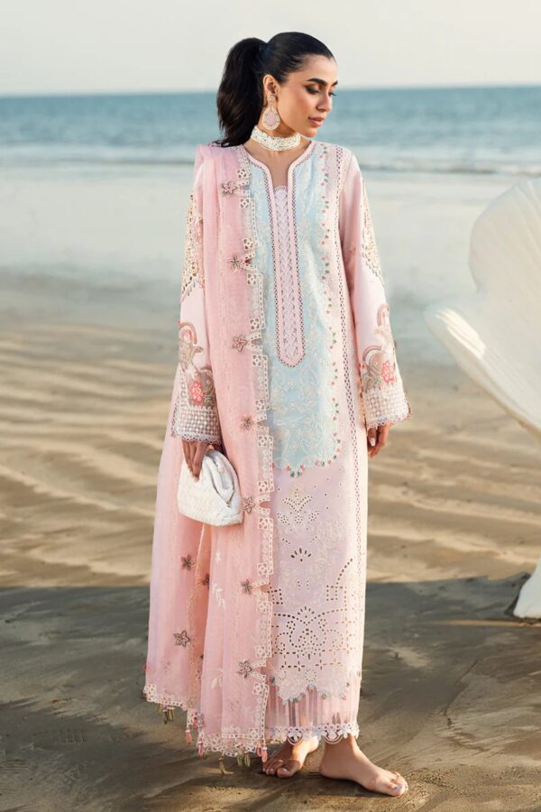 Qalamkar | Embroidered 3 Piece Unstitched Suit - Image 5