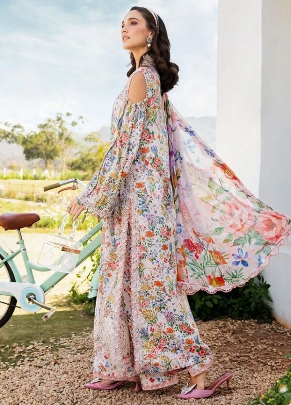 3 Piece Unstitched Printed Lawn Suit - Image 4